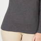 Karen Scott Women's Petite Cotton Henley-Neck Top  - Charcoal Heather Black Size Petite M