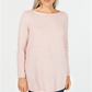 Karen Scott Women's Petite Curved-Hem Tunic Sweater  - Tea Rose Neps  Size Petite M
