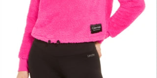 Calvin Klein Women's Performance Fleece Quarter-Zip Top - Hot Magenta Pink Size Medium