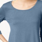Style & Co Women's Chiffon-Hem Top  Blue Size 2XL
