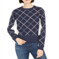 Tommy Hilfiger Women's Sport Plaid Sweatshirt Navy Size S
