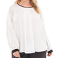 Calvin Klein Women's Plus Sheer Pleated Blouse White Size 1X
