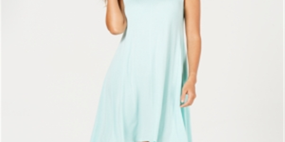 Style & Co Women's Cross-Back Dress  Blue Size 2XL