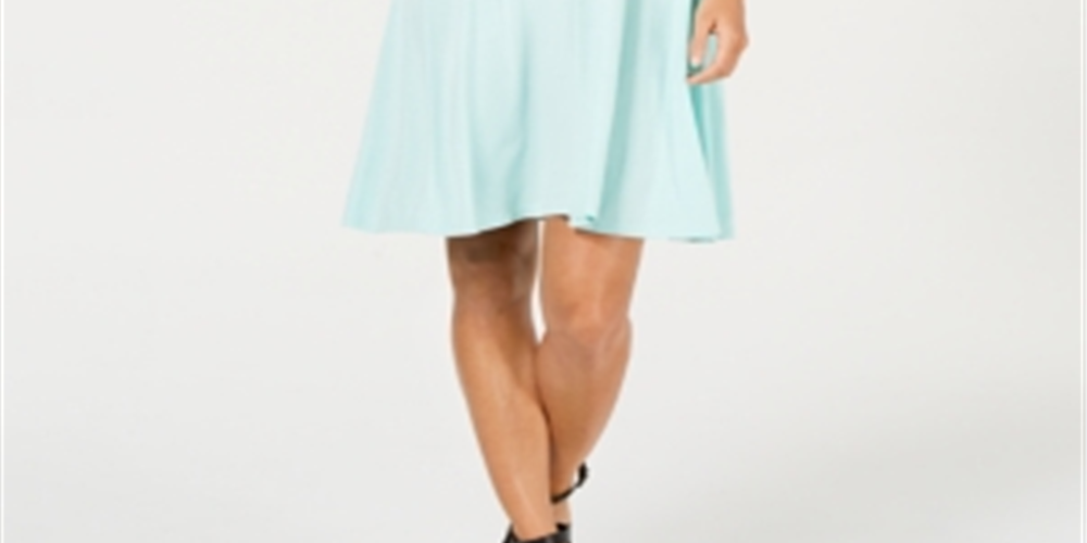 Style & Co Women's Cross-Back Dress  Blue Size 2XL