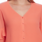 Vince Camuto Women's Ruffled Chiffon Blouse Orange Size XXS