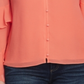 Vince Camuto Women's Ruffled Chiffon Blouse Orange Size XXS