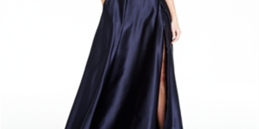 Crystal Doll Juniors' 2-Pc. Satin Ball Gown Blue Size 1