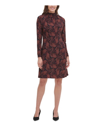 TOMMY HILFIGER Women's  Long Sleeve Above the Knee Dress Black Size 8