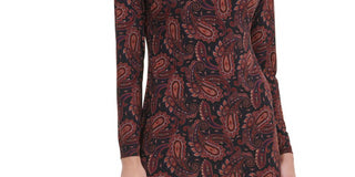 TOMMY HILFIGER Women's  Long Sleeve Above the Knee Dress Black Size 8