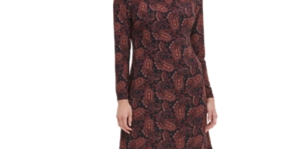 TOMMY HILFIGER Women's  Long Sleeve Above the Knee Dress Black Size 8
