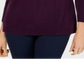 Karen Scott Women's V-Neck Sweater  Red Ochre  Size Large