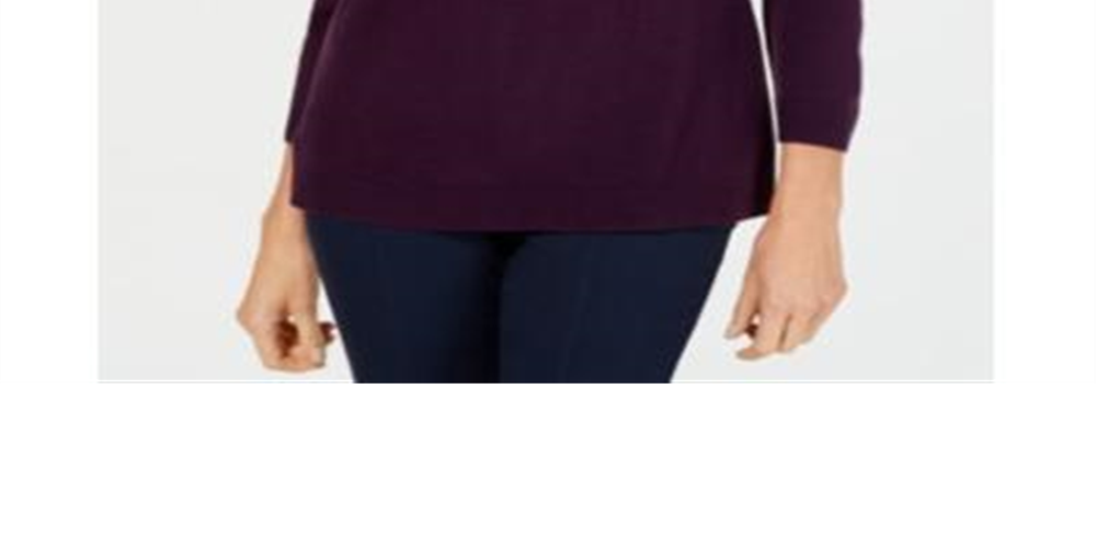 Karen Scott Women's V-Neck Sweater  Red Ochre  Size Large