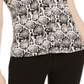Calvin Klein Women's Snakeskin Print Sleeveless Top Black - White Size Petite S