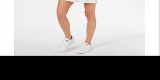 Calvin Klein Women's Performance Tie Dye Printed Logo Hoodie Dress Citrus Combo Yellow Size Medium