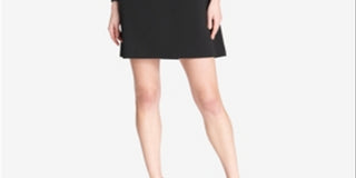 Tommy Hilfiger Women's Lace Sleeve a Line Dress Black Size 2 P