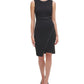 Tommy Hilfiger Women's Sleeveless Above the Knee Sheath Party Dress Black Size 18