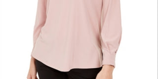 Alfani Women's Petite Cut-Out Blouse, Created Pottery Clay PM