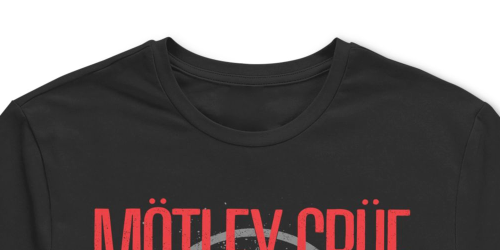 H3 Men's Motley Crue Graphic T-Shirt Black Size Medium