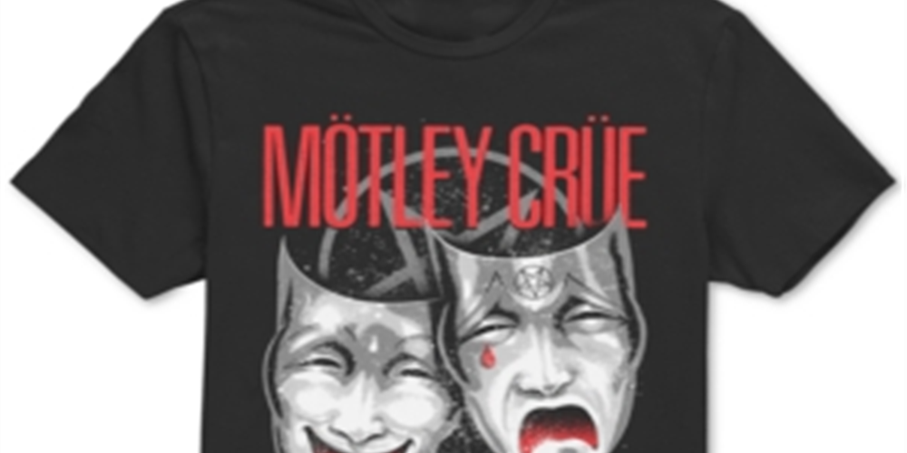 H3 Men's Motley Crue Graphic T-Shirt Black Size Medium