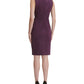 Tommy Hilfiger Women's Suede Asymmetric Hem MIDI Dress Purple Size 16