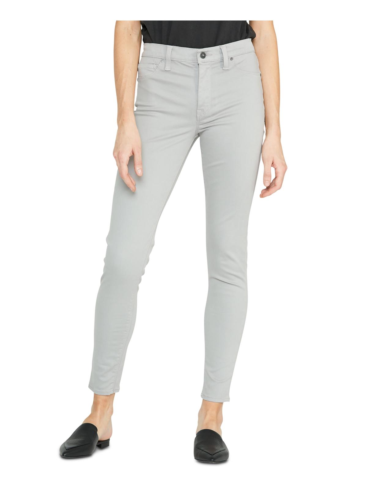 Hudson Women's Barbara Super Skinny Fit Mid-Rise Ankle Jeans Gray Size 27