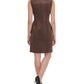 Tommy Hilfiger Women's Faux-Suede Sheath Dress Chocolate Size 16