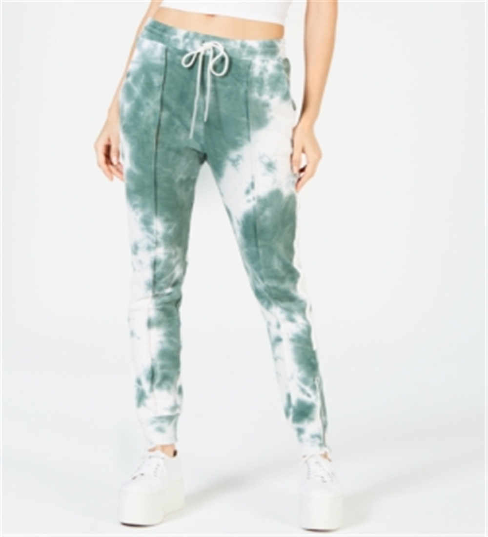 La La Anthony Women's Zip Detail Jogger Pants Green Size M