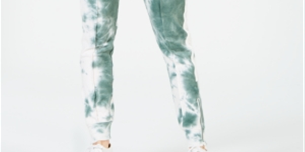 La La Anthony Women's Zip Detail Jogger Pants Green Size M