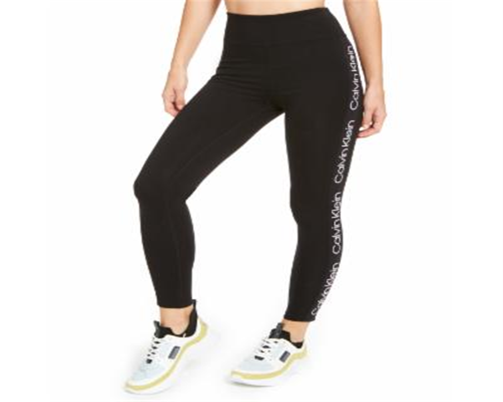 Calvin Klein Women's Performance Logo High-Waist Leggings Black Size XL