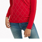 Tommy Hilfiger Women's Studded Cozy Pullover Sweater Red Size Medium