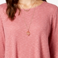 Style & Co Women's Waffle Knit Top Red Size Small