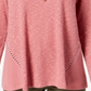 Style & Co Women's Waffle Knit Top Red Size Small