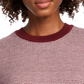 Maison Jules Women's Ribbed Ringer Sweater Ruby Wine Combo M
