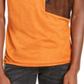 INC Men's V Neck Short Sleeve End Note Orange Size Medium