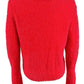 BAR III Women's Eyelash Finish Long Sleeve Jewel Neck T-Shirt Sweater Red Size Medium