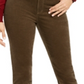 Charter Club Women's Petite Lexington Straight-Leg Corduroy Pants Region Green Size 14 P
