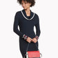 TOMMY HILFIGER Women's Cowl Neck Above the Knee Cocktail Body Con Dress Black Size XL