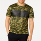 ID Ideology Men's Colorblocked Camo-Print T-Shirt  Green Size 3XL