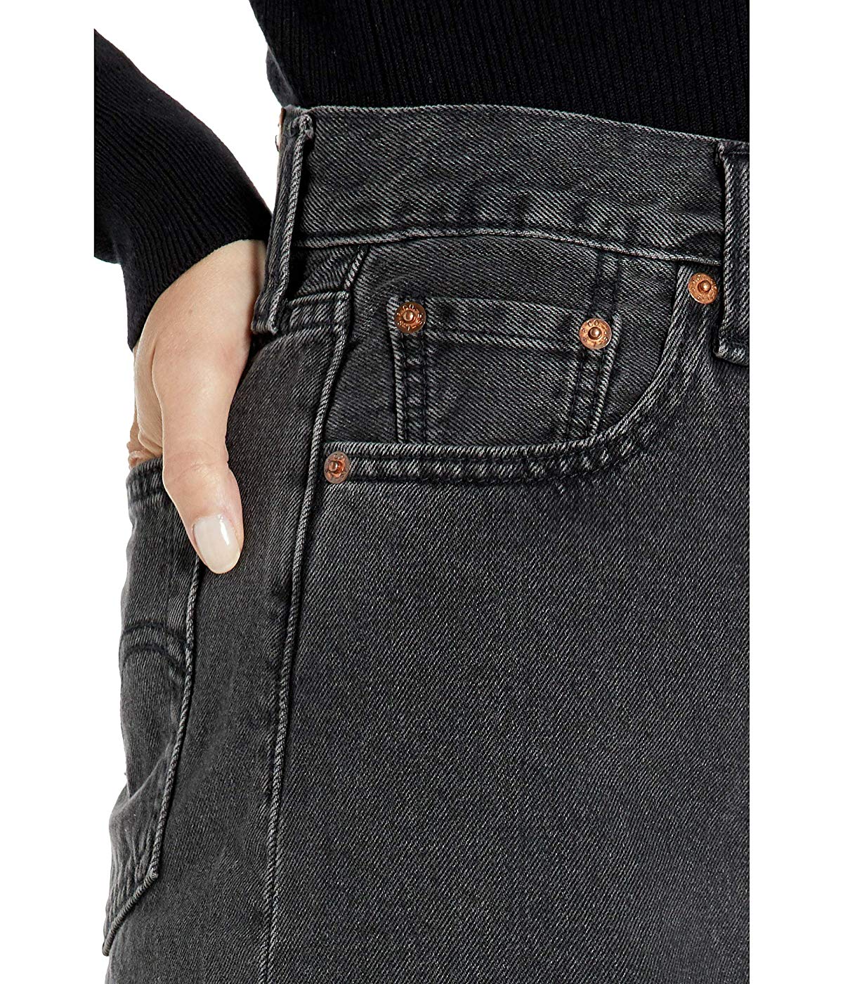 Levi's Women's HR Decon Iconic  Skirts Black Size  30