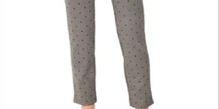 Charter Club Women's  Petite Printed Pull-On Pants Deep Black Combo Size  8P