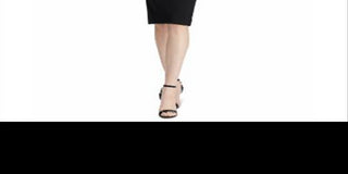 Ralph Lauren Women's Floral Cap Sleeve Jewel Neck Knee Length Evening Sheath Dress Black Size 12