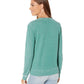 Lucky Brand Women's Embroidered Floral Polyester Cotton Sweatshirt Green Size Small