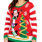 Planet Gold Women's Trendy Plus Embellished Holiday Penguins Sweater Red Size 2X