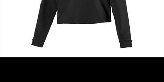 PUMA Women's Metallic Logo Hoodie Black Size Large