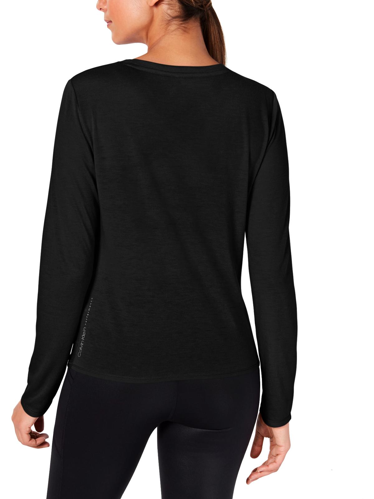 Calvin Klein Women's Fitness Running T-Shirt Black Size 2XL