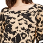 Alfani Printed Point-Hem Top Khaki Bicolor Leopard, Size Small