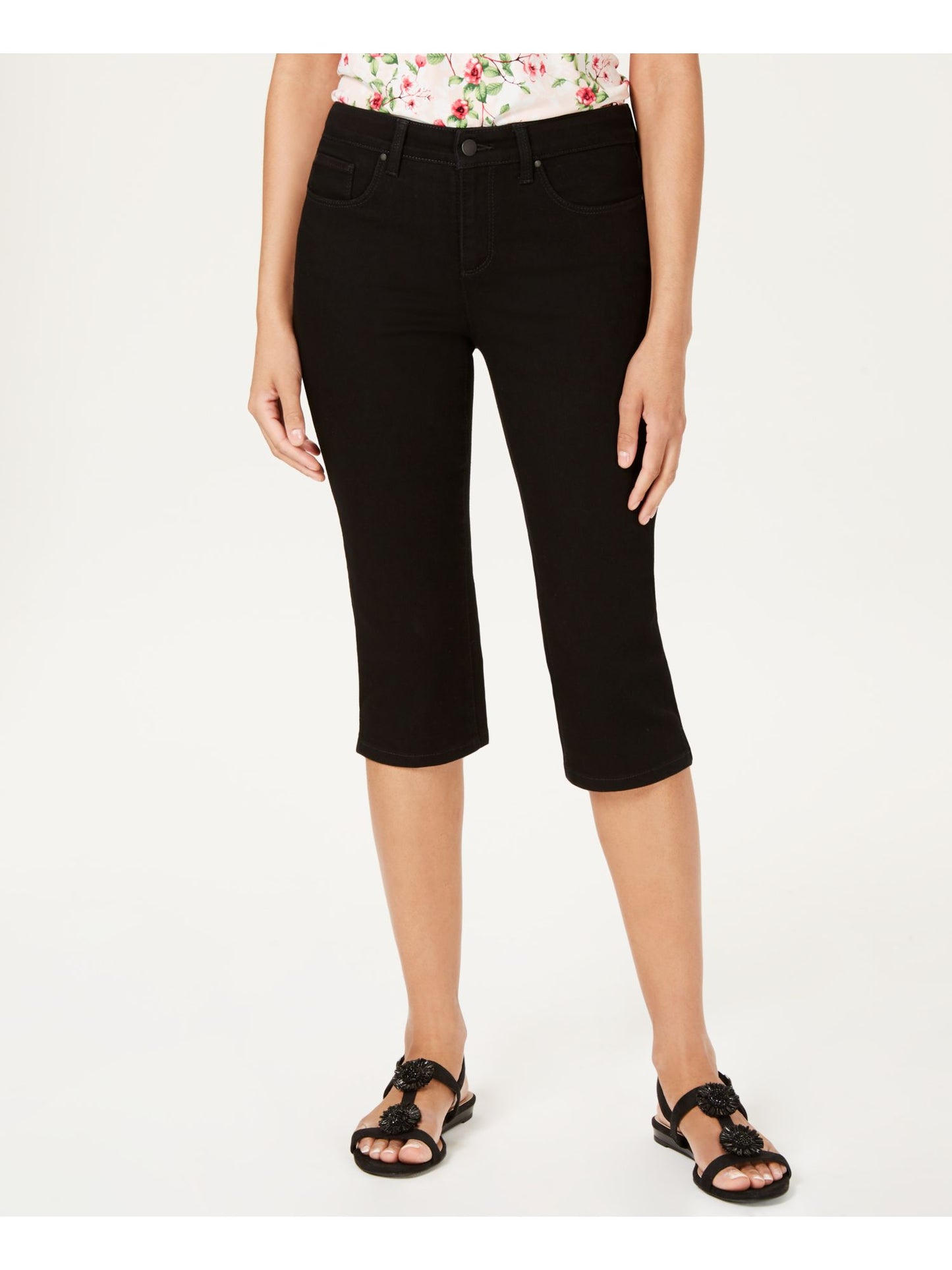 Charter Club Women's  Petite Atlantic Skimmer Jeans  Saturated Black Size 4 P