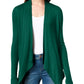 INC Women's Ribbed Open Front Cardigan Top Green Size Large