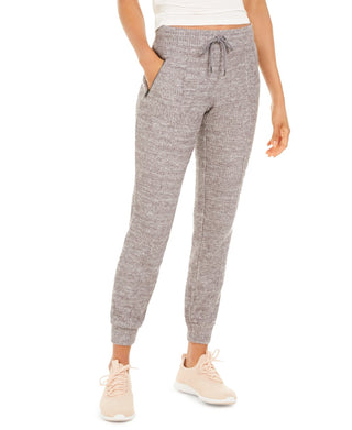 Ideology Women's Waffle-Knit Joggers Deep Charcoal Gray Size XS