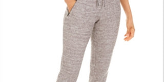 Ideology Women's Waffle-Knit Joggers Deep Charcoal Gray Size XS
